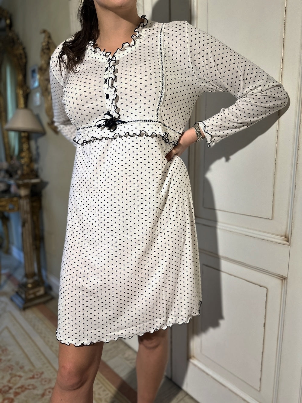 Camicia Donna Manica Lunga Serafino Cuori